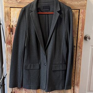 Banana Republic Charcoal Unstructured Blazer Jacket 12 Tall